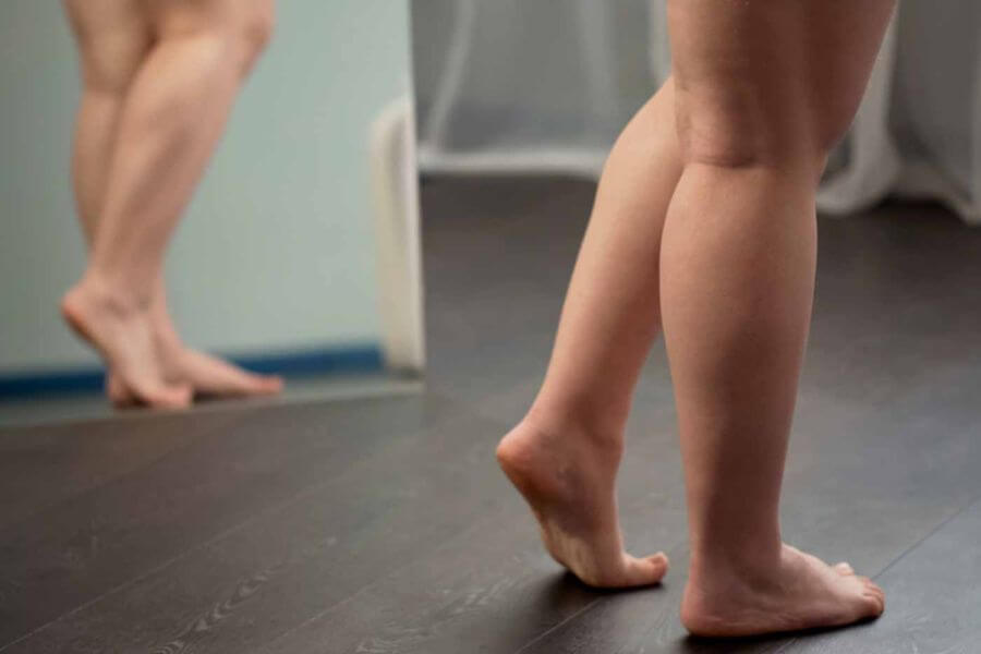 Representación del sobrepeso emocional en el cuerpo.