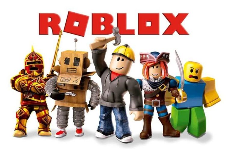 Personajes divertidos y coloridos del videojuego Roblox mostrando diferentes skins y estilos.